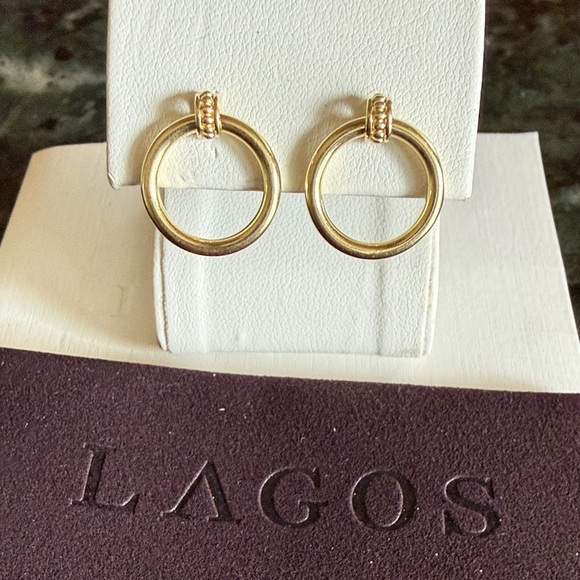 LAGOS Jewelry - Lagos Meridian 18k yellow gold circle earrings
